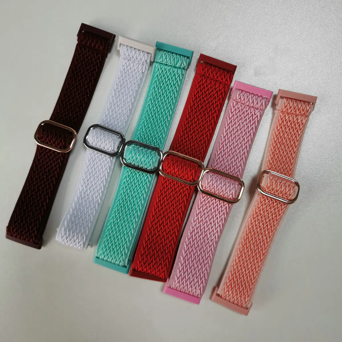 Elastic Bands for Fitbit Sense Bands/Sense 2/Versa 3/Versa 4 Bands for Women Men Nylon Loop Replacement Strap for Versa3 4 Strap