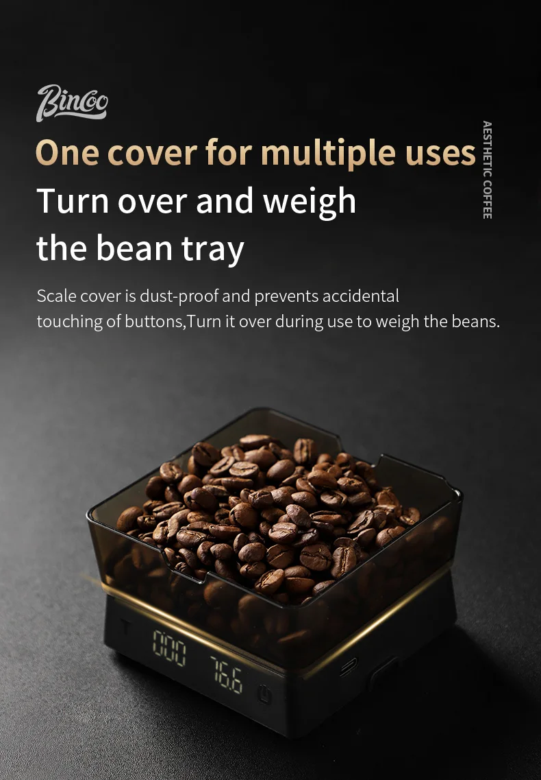 Bincoo electronic coffee scale Italian coffee bean weighing smart hand made mini professional coffee scale coffee equipment Hot