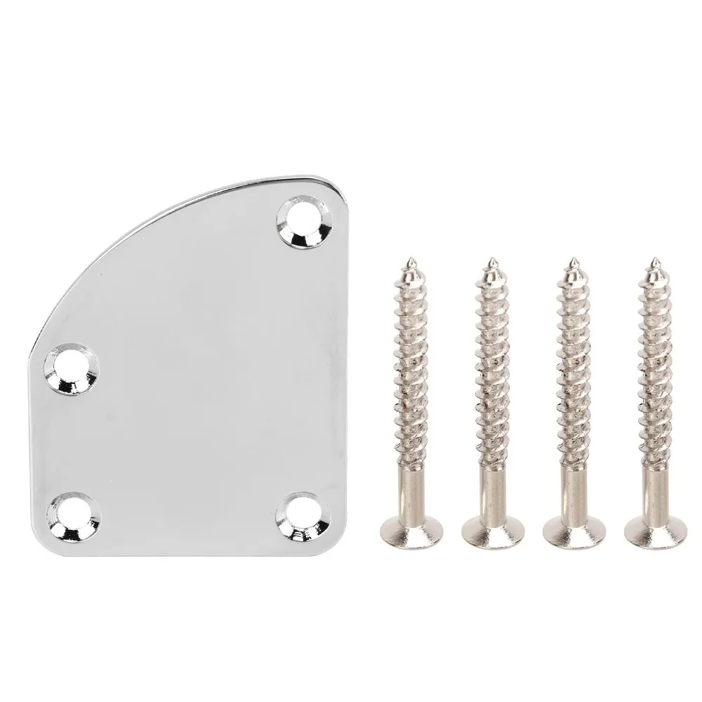 ​Curved Cutaway​ Electric Guitar Neck Plate​ ​Semi Round Joint​ ​Back Mounting ​Guitar Neck Plate​ ​Guitar Bass Parts​