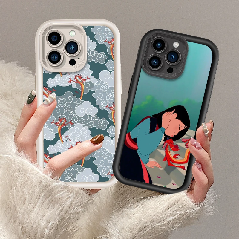 Disney Anime Cartoon Mulan Eye Ladder For Apple iPhone 15 14 13 12 11 XS XR X Pro Max Plus Soft Phone Case