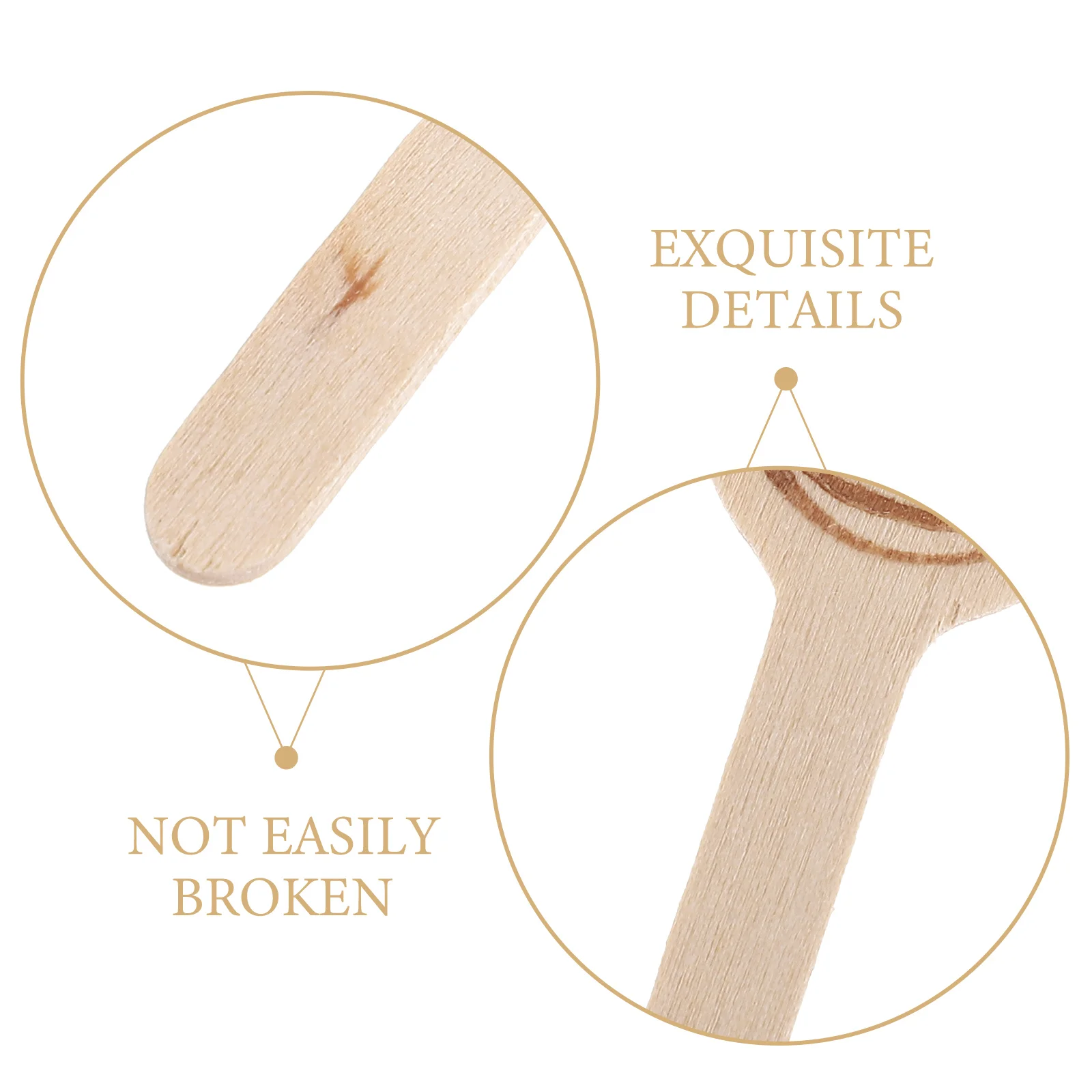 100pcs Wooden Coffee Stirring Sticks Beige Disposable Beverage Mixing Rods Cocoa Stirrers Hot Cold Drinks Kitchen Bar Tools