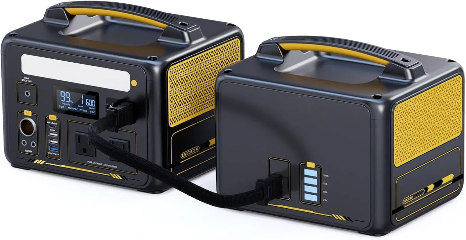 

ump600X 600W Portable Power Station with 640Wh Extra Battery, 939Wh Solar Generator LiFePO4 Battery, Peak 1200W AC Outlet,