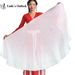 Fishbone Fan Veil Cartilage Big Size Soft Flowy Opening Dance Props Adults Stage Performance Event Show Costume Worship White