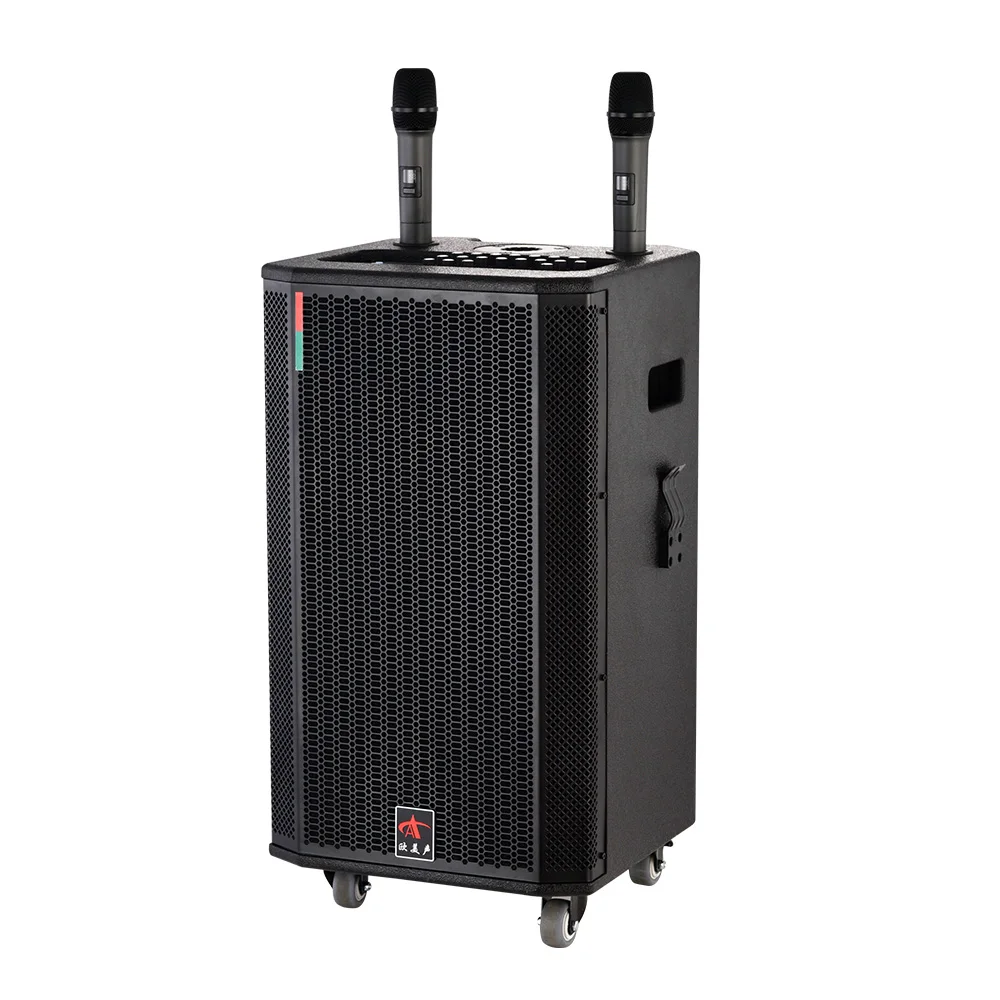 OumeishengS12  three-band audio card OTG recording live broadcast all-in-one portable trolley speaker