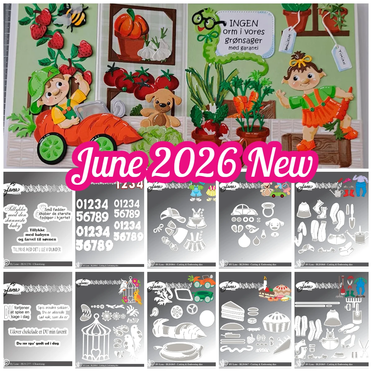 

A Vegetable Car Numbers with Shadow Cutting Dies And Stamps Scrapbook Diary Decoration Stencil Embossing Template DIY Greeting