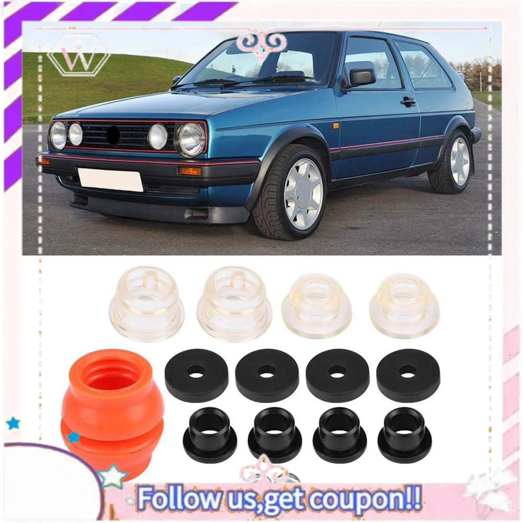 Easy To Use Manual Transmission Shift Shifter Bushing Kit 191798211 Gear Rod Repair Kit For Golf Jetta Cabrio