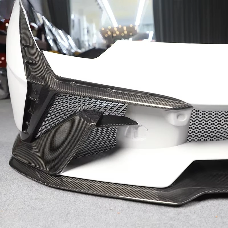 Huracan Lp 580 610 EVO Upgraded Half Carbon Fiber Car Bumper Body Kit TECNICA Style Front Bumper 3