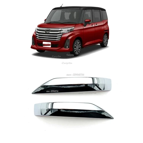 Для Toyota Roomy 2019 2020 2021, хромированное автомобильное зеркало заднего вида из АБС-пластика, противоскользящая полоса, защитная наклейка для предотвращения столкновений, стиль