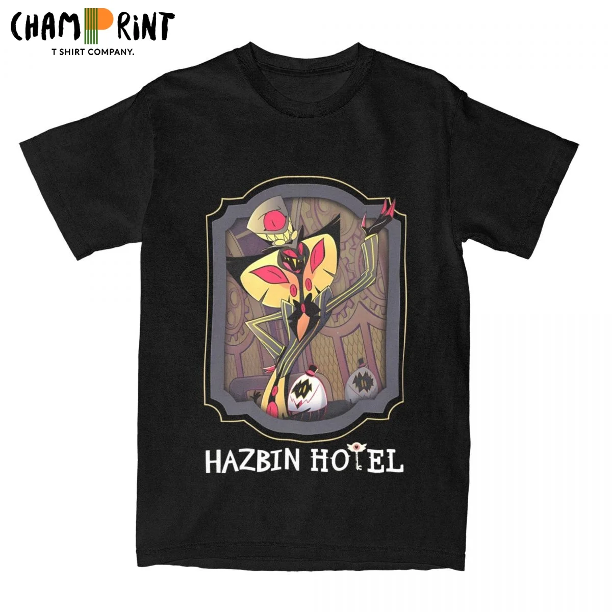 Cool Hazbins Hotels Sir Pentious Card T-Shirts for Men Round Neck Pure Cotton T Shirt Short Sleeve Tees 6XL Tops