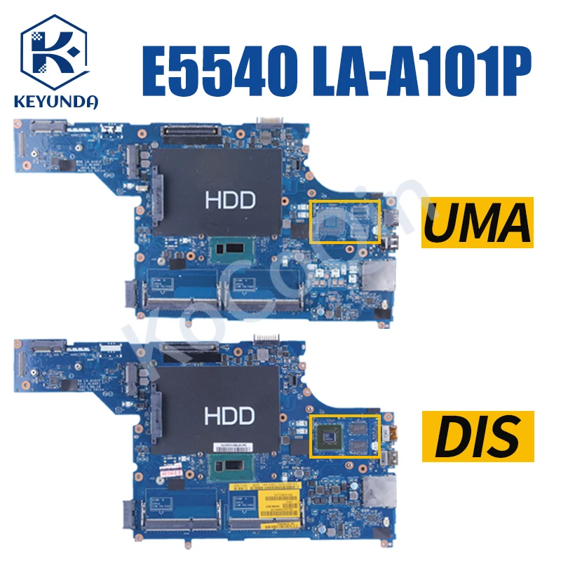 LA-A101P For Dell Latitude E5540 Notebook Mainboard 0MWDPN 0MYXVN 0CT9F9 0358D6 0C9NGF 0375R5 I3 I5 GPU 2G Laptop Motherboard