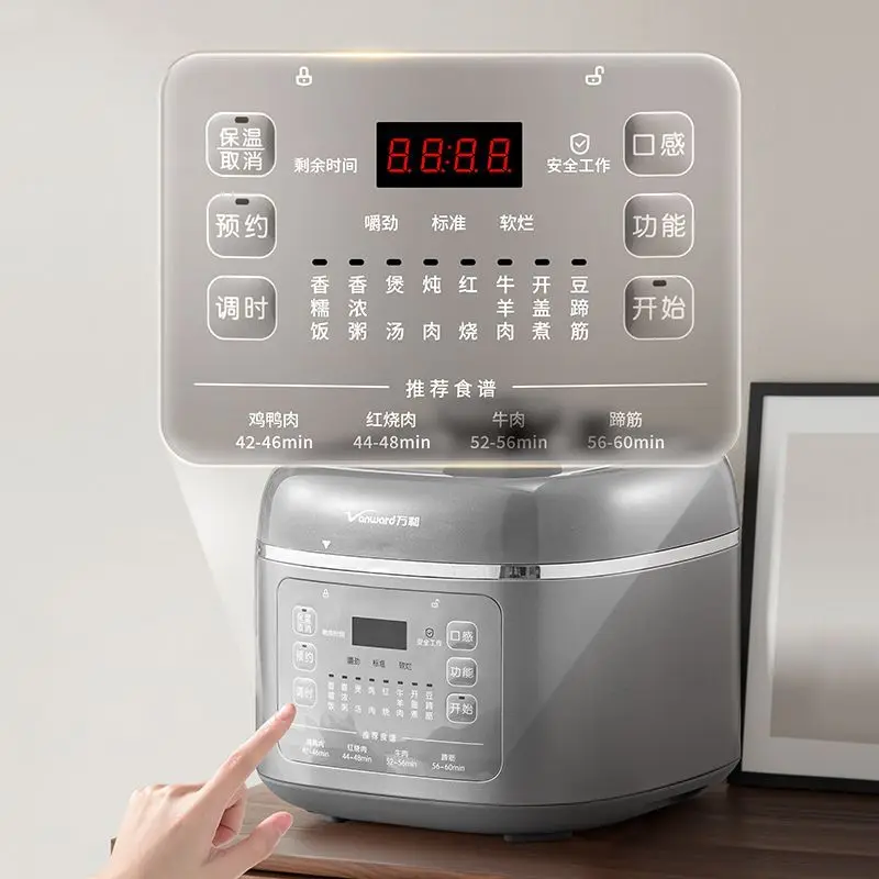 Electric pressure cooker double spray liner 6L large capacity 2026 new multi-functional high pressure rice cooker