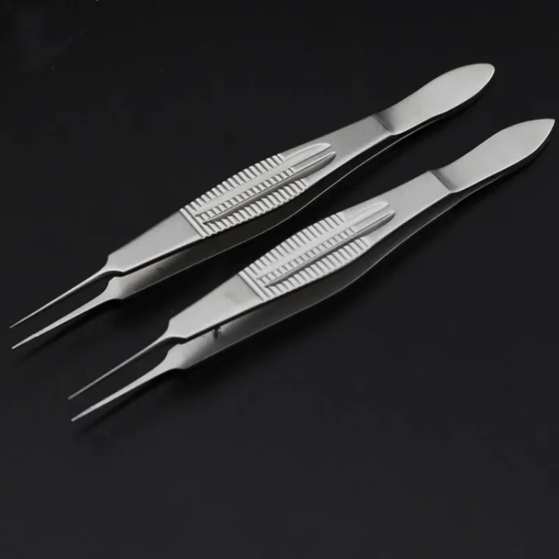 Peralatan bedah kelopak mata ganda plastik Forceps tisu Ophthalmic instrumen bedah pegangan jarum mikro Titanium Forceps