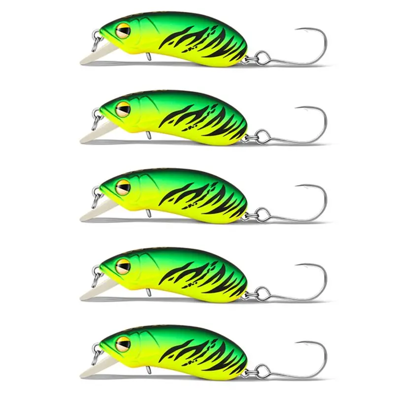 

ABVH-5PCS Искусственная приманка-минноу для рыбалки, 3 г, с низким центром тяжести, бесшумная система, искусственный воблер, имитация наживки