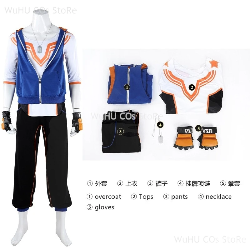 

Game Street Fighter 6 Cosplay Man Disguise Halloween Carnival Party Luke Cospaly Costume Outfits