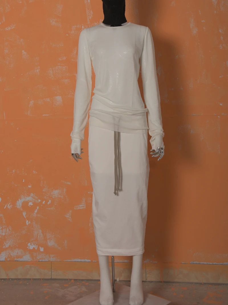 

RO Sle High Street k Sle Женская юбка с разрезом Ba А-силуэта Slim Fit Хлопок Повседневная со средней талией Лето Новое поступление