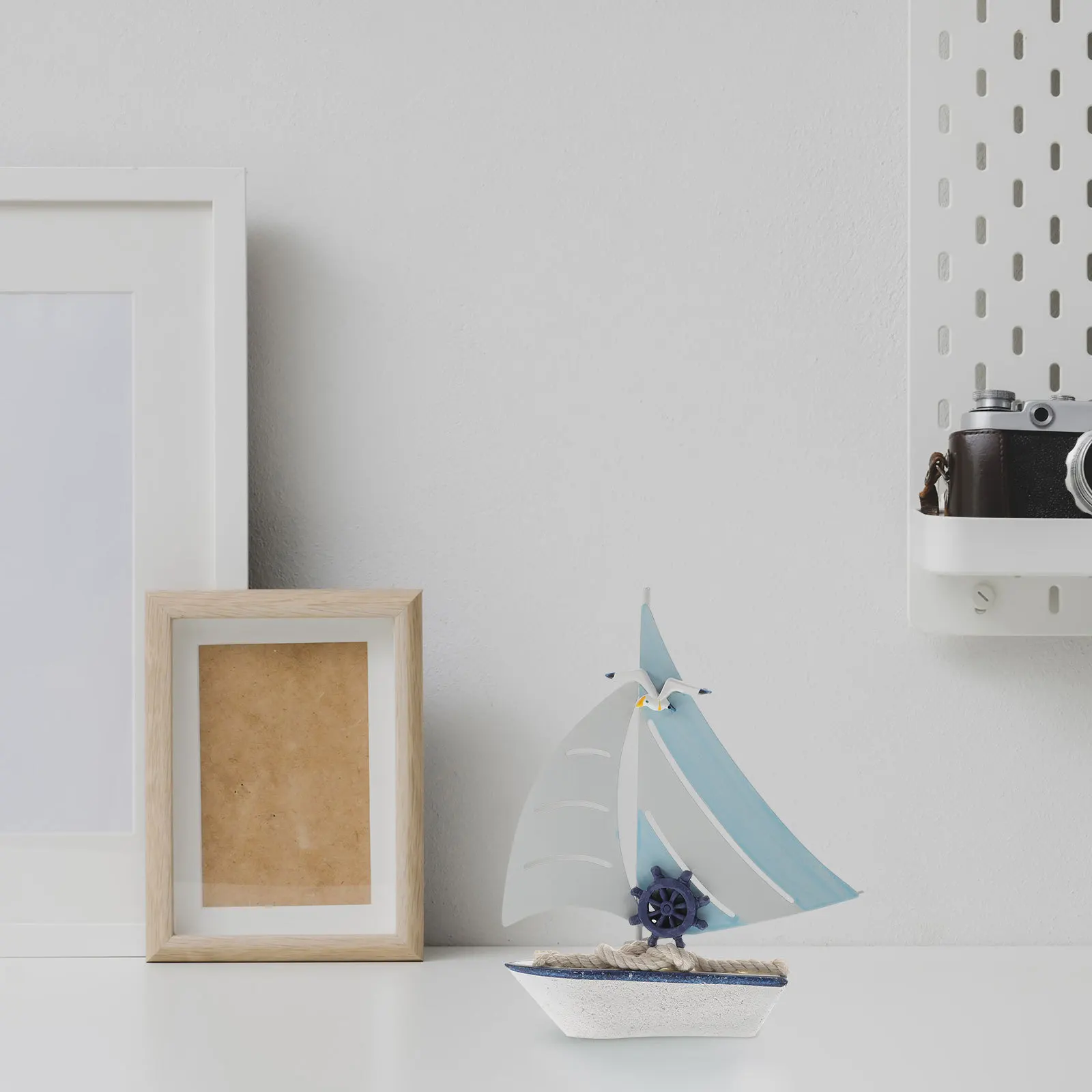 

Sailboat Decoration Style Wooden Sailing Boat Ornament For Home Office Desk Nautical Wooden Sailing Boat Decor Gift