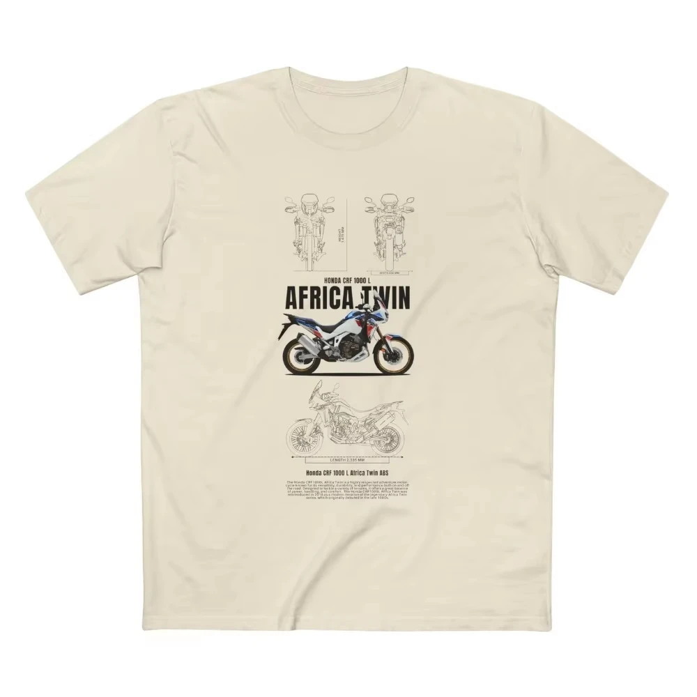 هوندا 2026 جديد حار الرجال والنساء تي شيرت CRF 1000 L أفريقيا التوأم ABS الصيف تي شيرتات قطن الربيع والخريف دراجة نارية #1