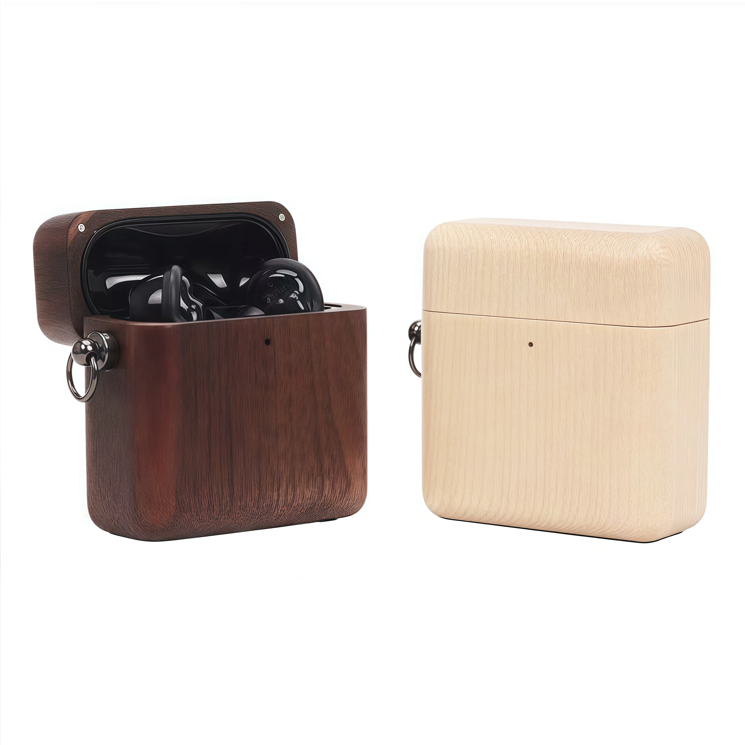 Funda de nogal para auriculares Bose QuietComfort Ultra o auriculares QuietComfort II, funda protectora de madera maciza