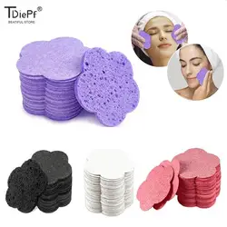 New 10/20/50PCS Makeup Removal Sponge Heart Shaped Cellulose Sponge Wood Pulp Cotton Face Washing Cleansing Sponge Cosmetic Puff