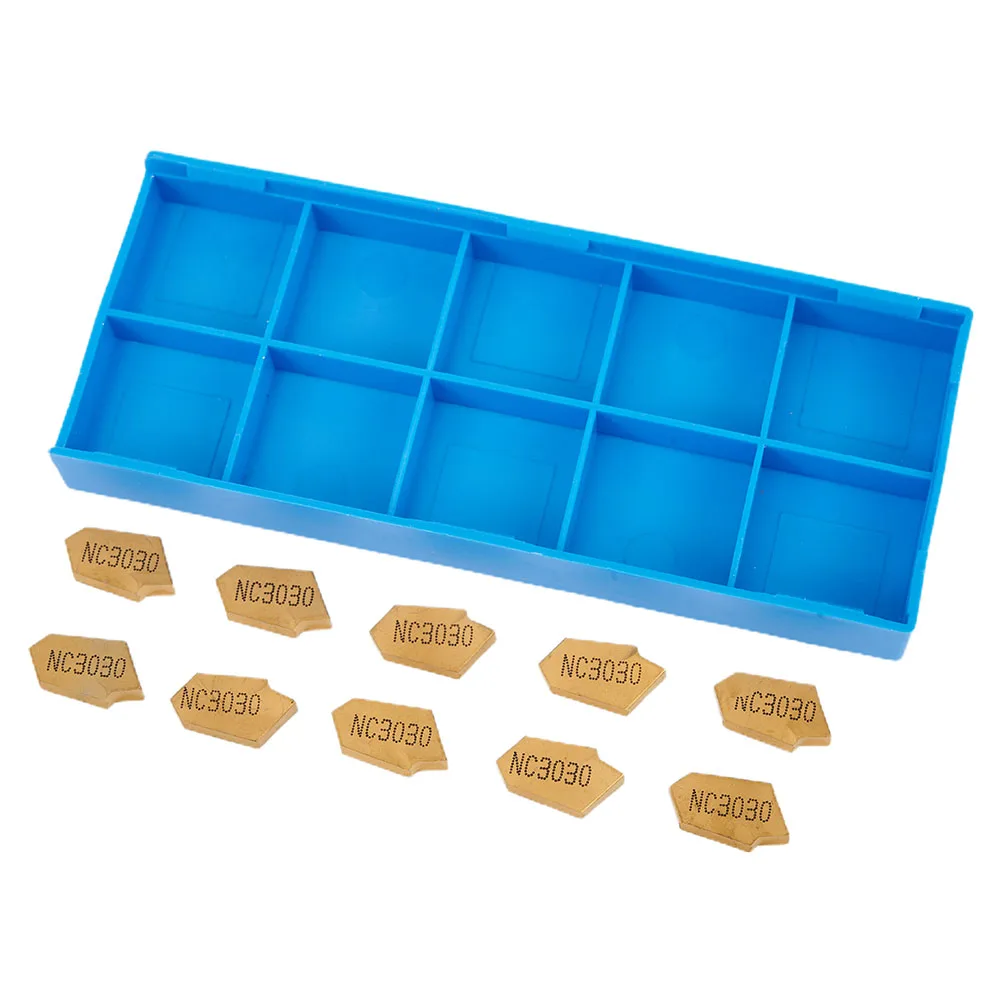 10 peças sp300 nc3020 gtn3 cnc ranhuramento corte inserções de carboneto, 3mm de largura, desempenho de corte eficiente, cor dourada