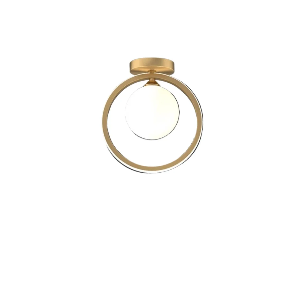 

Light luxury all-copper crystal aisle light ceiling light, entrance balcony bathroom corridor light