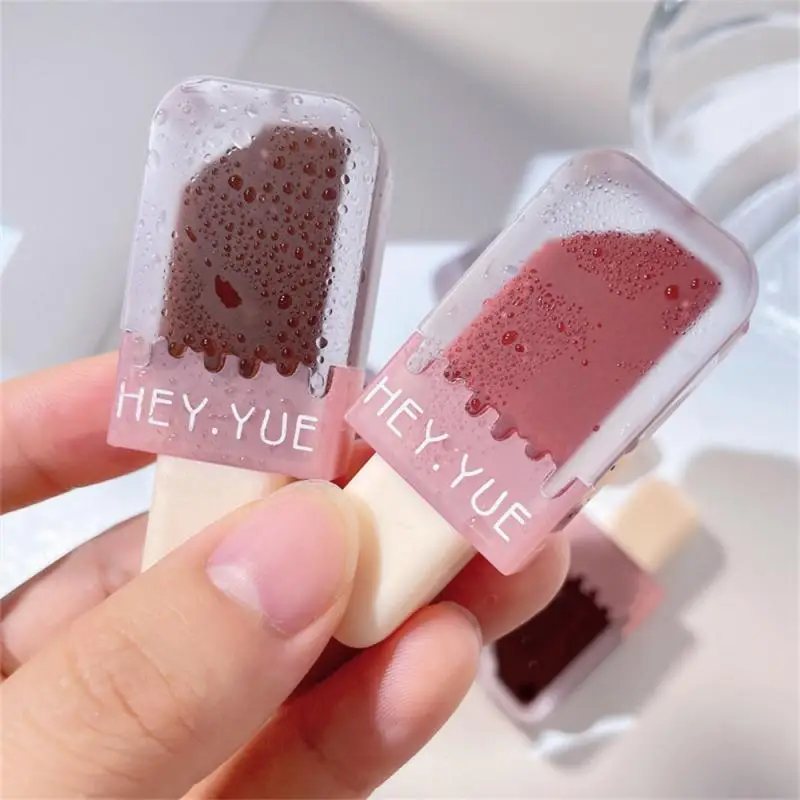 Lip Mud Cute Velvet Matte Silky Smooth Ice Cream Soft Mist Female Makeup Red Lip Tint Moisturizing Cosmetics Popsicle Lip Gloss