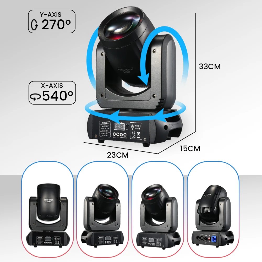 150 واط تتحرك رئيس LED أضواء 18Prism DMX ديسكو المحمول الروبوتية ضوء شعاع DJ تأثير المرحلة الإضاءة لشريط ملهى ليلي #3