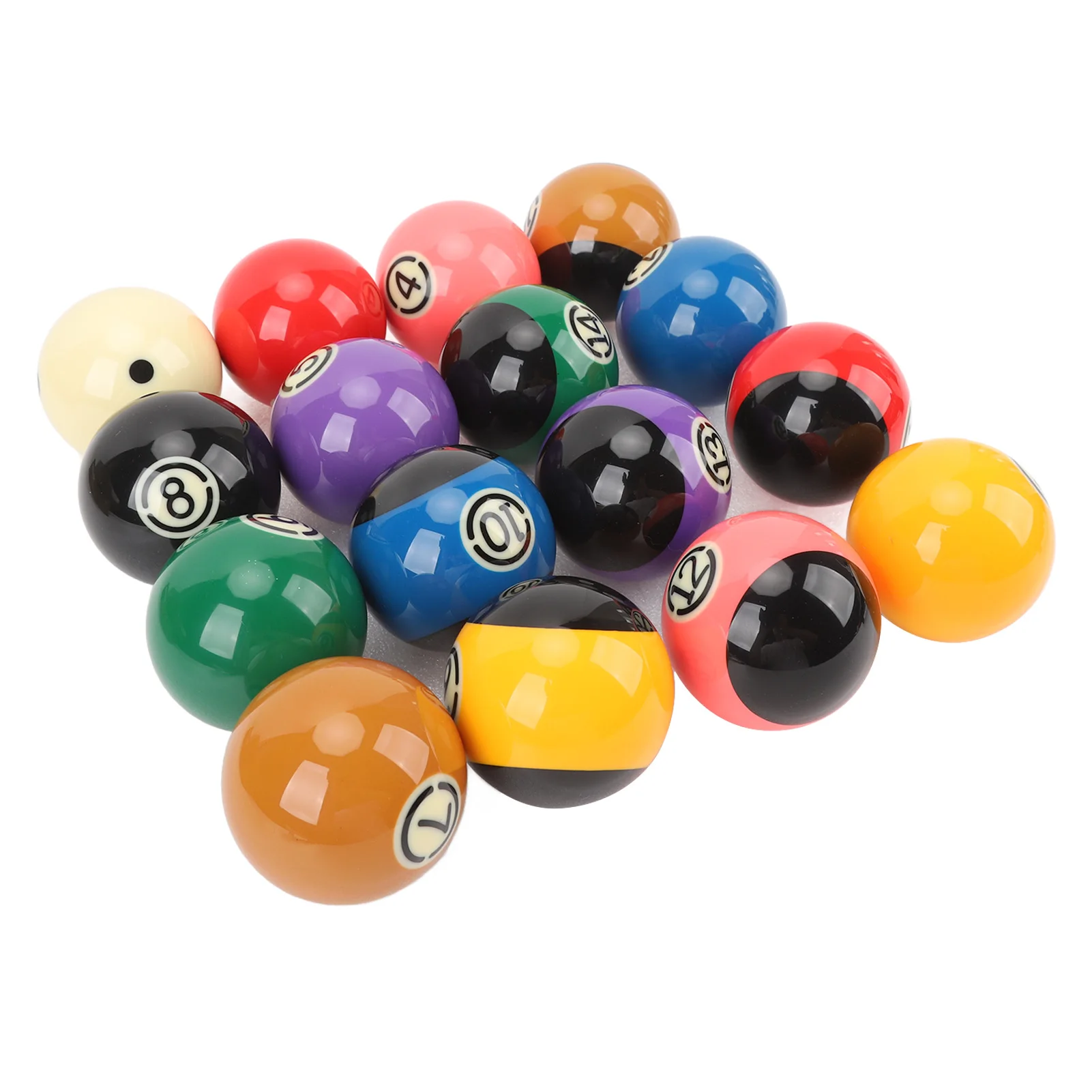 

2.25 Inch Pool Balls, Resin Billiard Balls Set, High Friction Resistance, TV Style Pool Balls for Tournaments, 2.25in