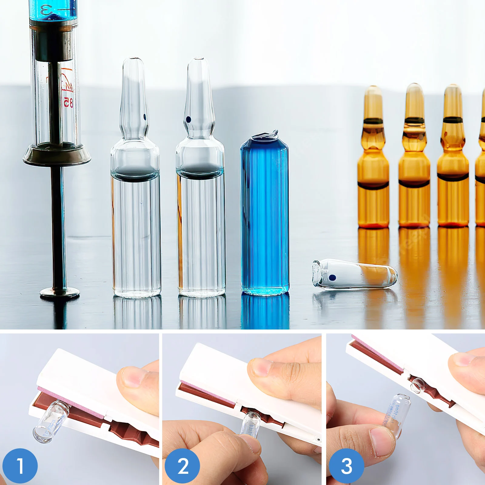 Apribottiglie Strumento per fiale Medicina medica Infermiera Dispositivo per la rimozione del coperchio piccolo Interruttore di vetro per
