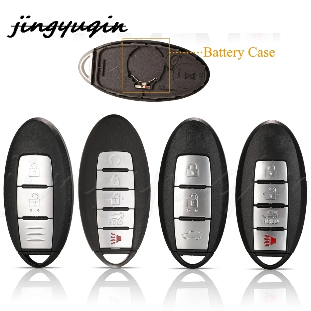 

jingyuqin 3/4/5 Buttons Replacement Remote Car Key Shell Case Fob For Nissan ALTIMA MAXIMA Murano Versa Teana Sentra 2006-2014