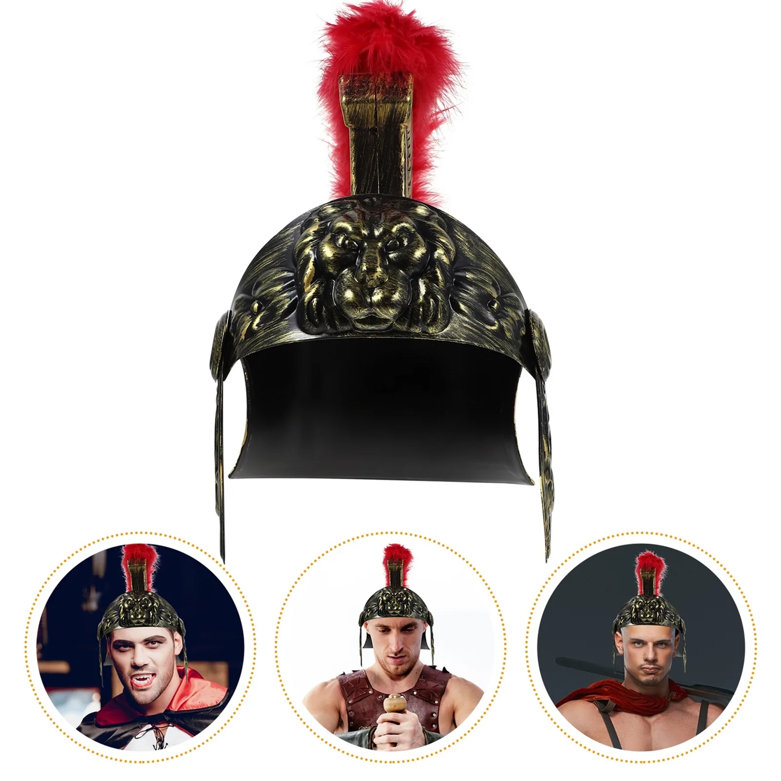

Ancient Roman Soldier Hat with Plastic Cosplay Accessory Costume Festival Party Hat Men