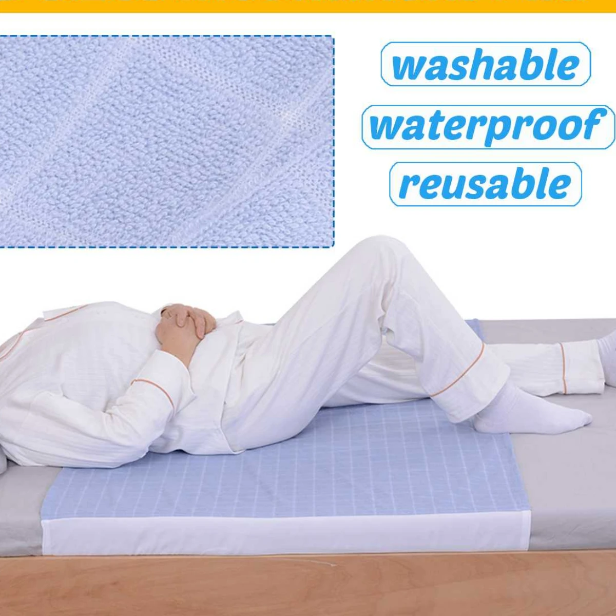 Waterproof Urine Mat for Kids and Adults, Washable and Reusable Mattress, Diaper Changing Cover, Incontinence Pad, Waterproof