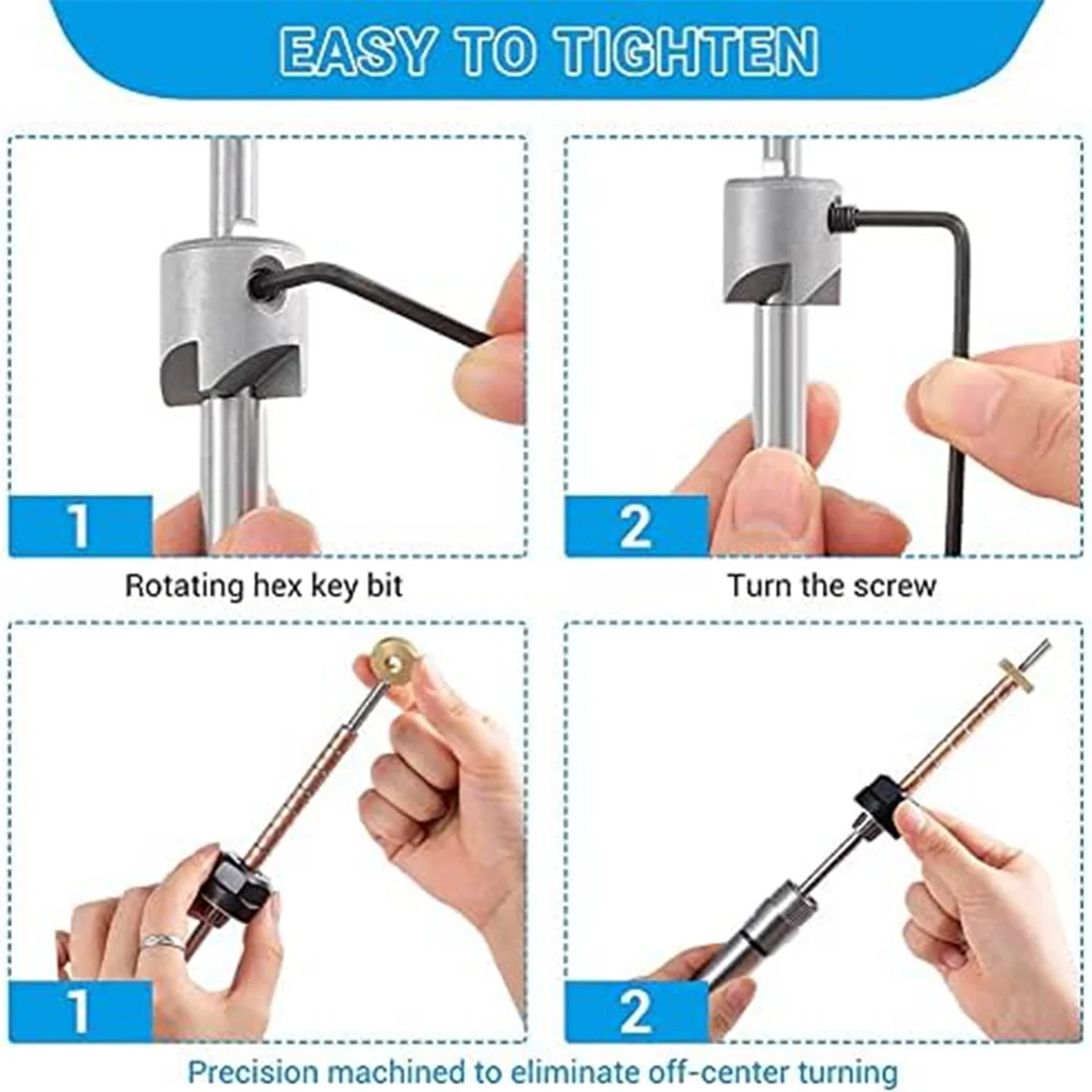 Pen Making Kit Pen Shaft and Pen Holder Trimming Set Wood Turning Mandrel for Making Pen Woodworking Lathe Accessories