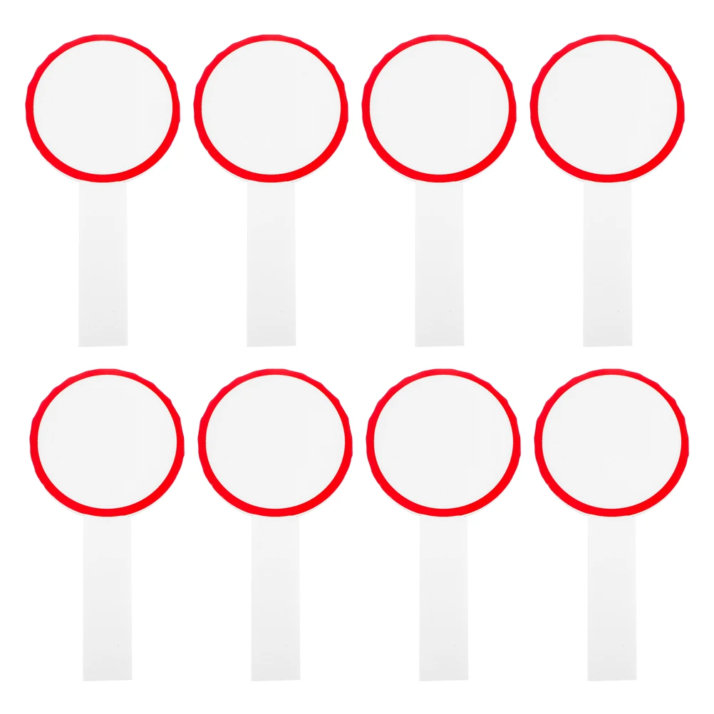 8pcs Scoreboard Dry Erase Handheld Whiteboard 10x20cm Red Frame Material Reusable Blank Board Judges Voting Games