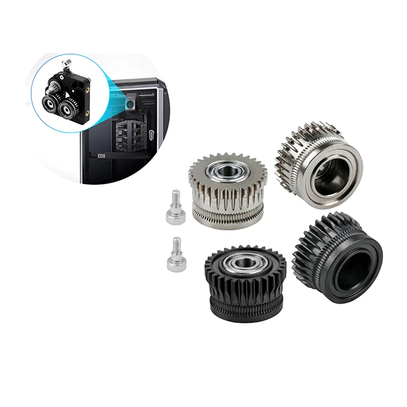 

K1C EXtruder GEAR Цельнометаллическая приводная шестерня с нитью для Creality K1/K1 Max EXTRUDER GEAR Ремень никелированный износостойкий ремень высокой твердости