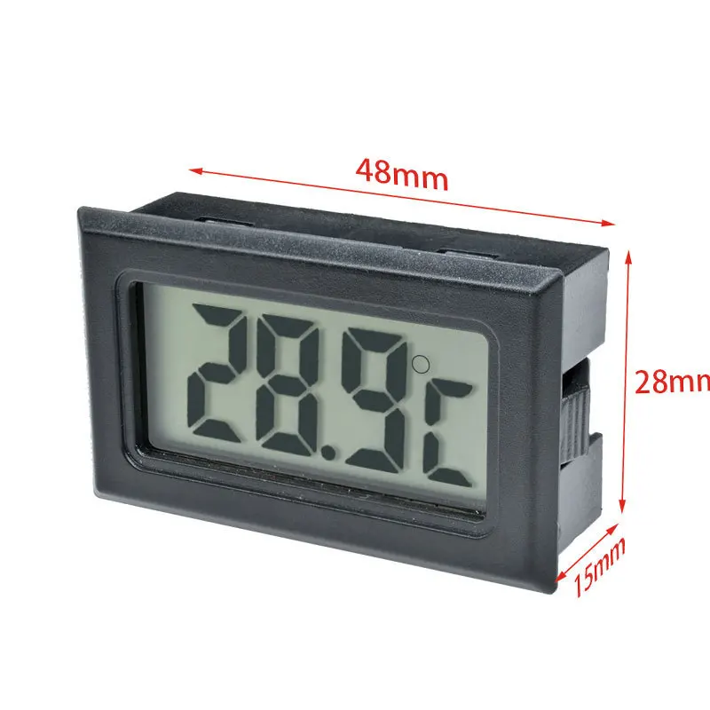 100pcs Lcd Digital Display Thermometer Aquarium Refrigerator Embedded Electronic Thermometer Without Line Built-in Thermometer