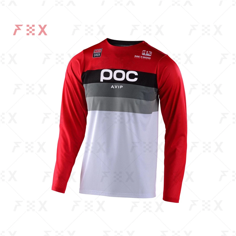 AVIP POC Men Cycling Jersey MTB Downhill T-shirt Racing Sport Bicycle Shirt Ropa Ciclismo Team Bike Jersey Cycling Wear 2022 mx