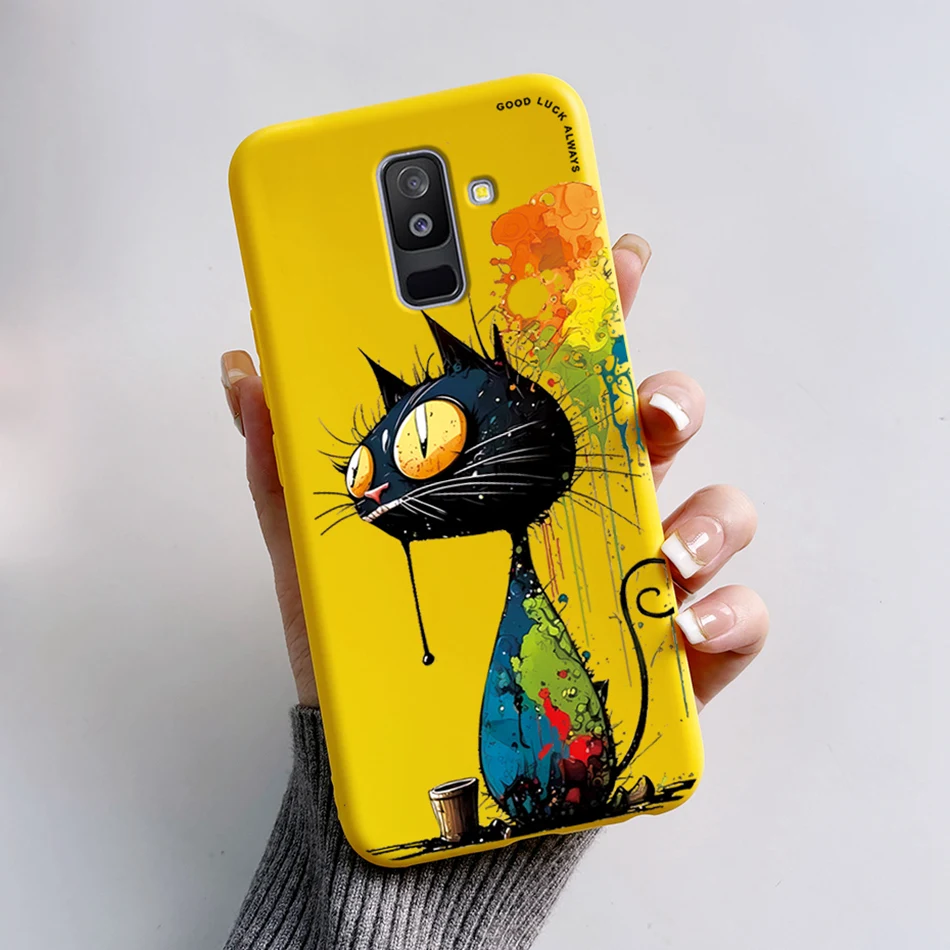 For Samsung Galaxy A6 Plus A6+ 2018 Case SM-A605F Silicone Cover Cute Bear Cartoon Soft Funda For Samsung A6 2018 A6Plus Bumper