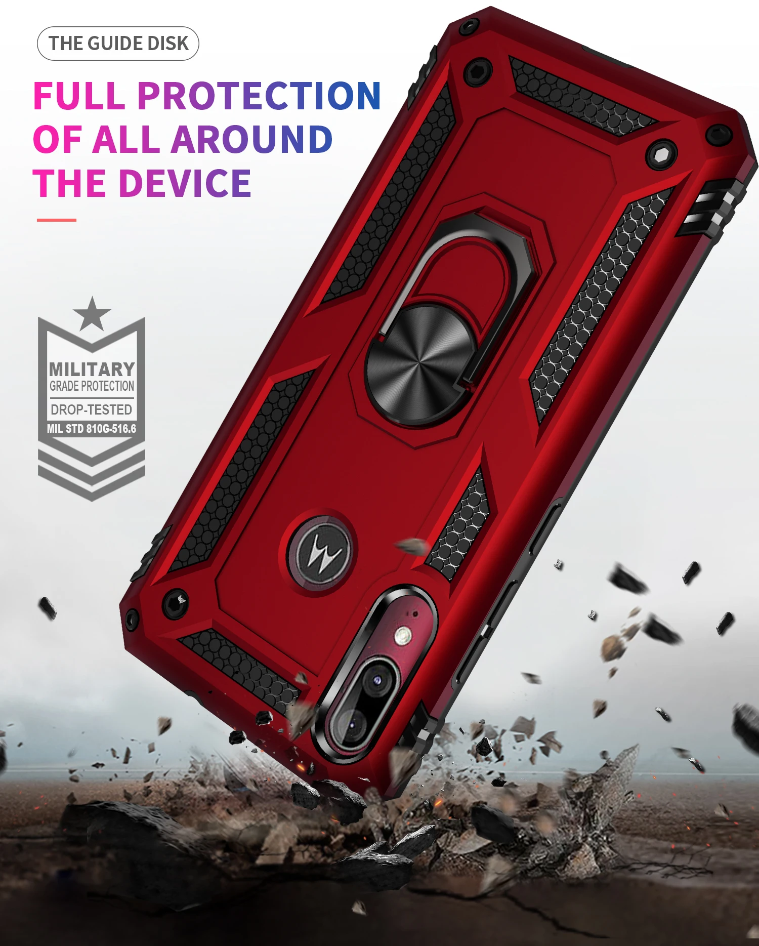 Military Grade Drop Proof Protection Cover With Kickstand For MOTO  E6 Plus E6S E7 Power 2021 E20 E30 E40 E32 4G Case