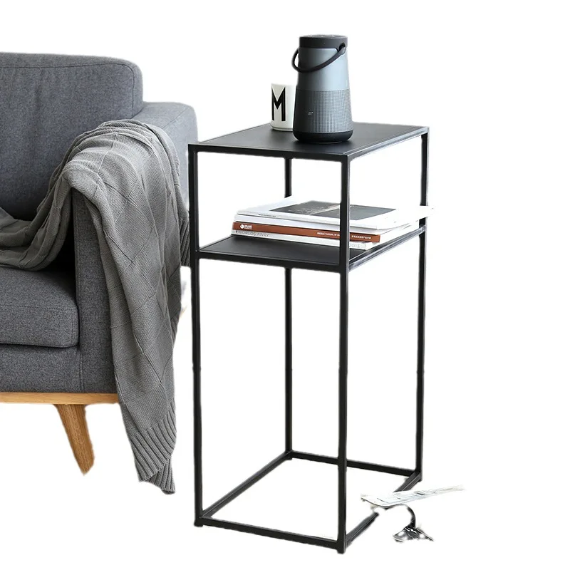 

Italian minimalist edge few wrought iron bedside living room sofa shelf balcony small table Nordic bedroom simple bedside