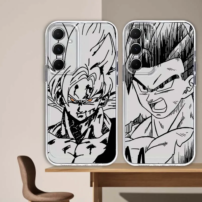 

Cool Dragon Ball Art Popular Phone Case For Samsung S25 S24 S23 S22 S21 S20 S10 Ultra Plus Edge FE 5G Transparent