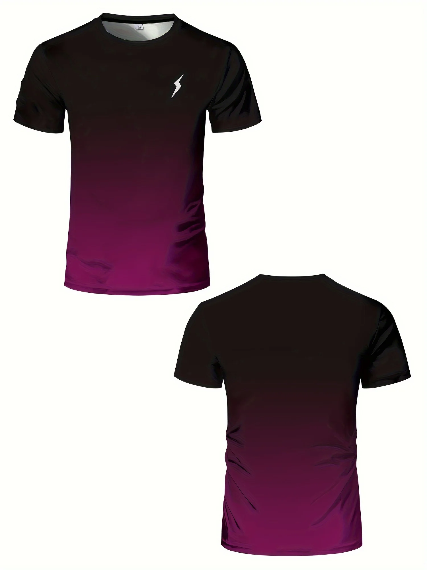 New men's short-sleeve T-shirt, loose-fitting and tailored with printed designs, versatile basic crew-neck top suitable for spri