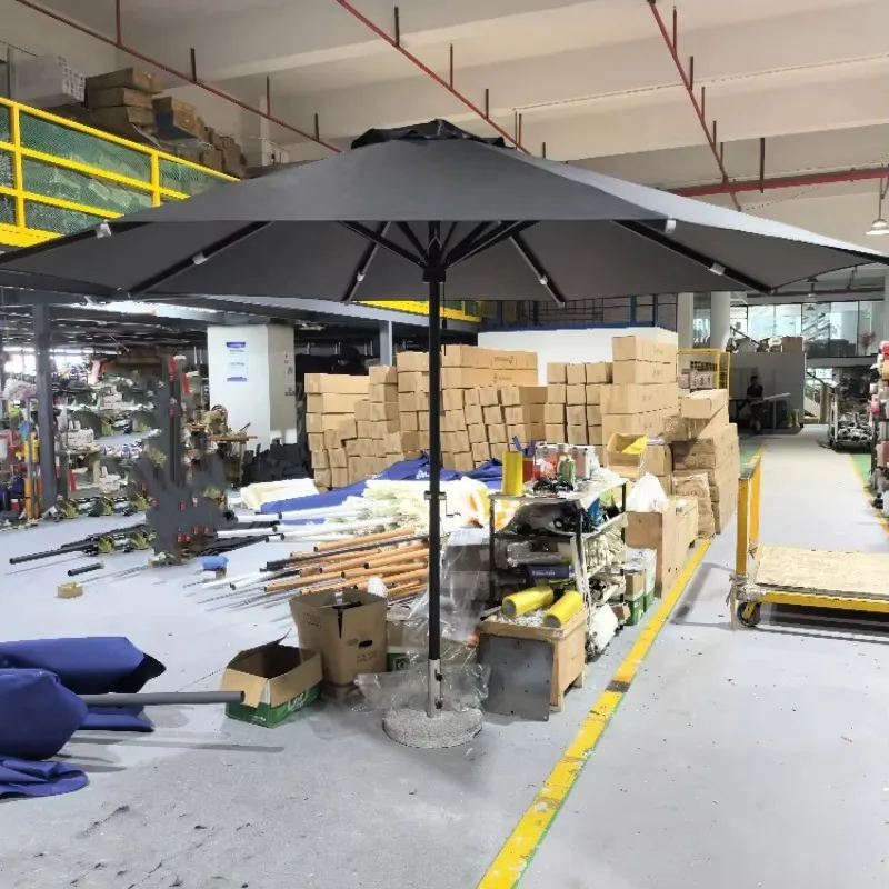 9FT Outdoor Patio Umbrella Aluminum Pole Sun Shade Market Umbrella for Garden or Backyard