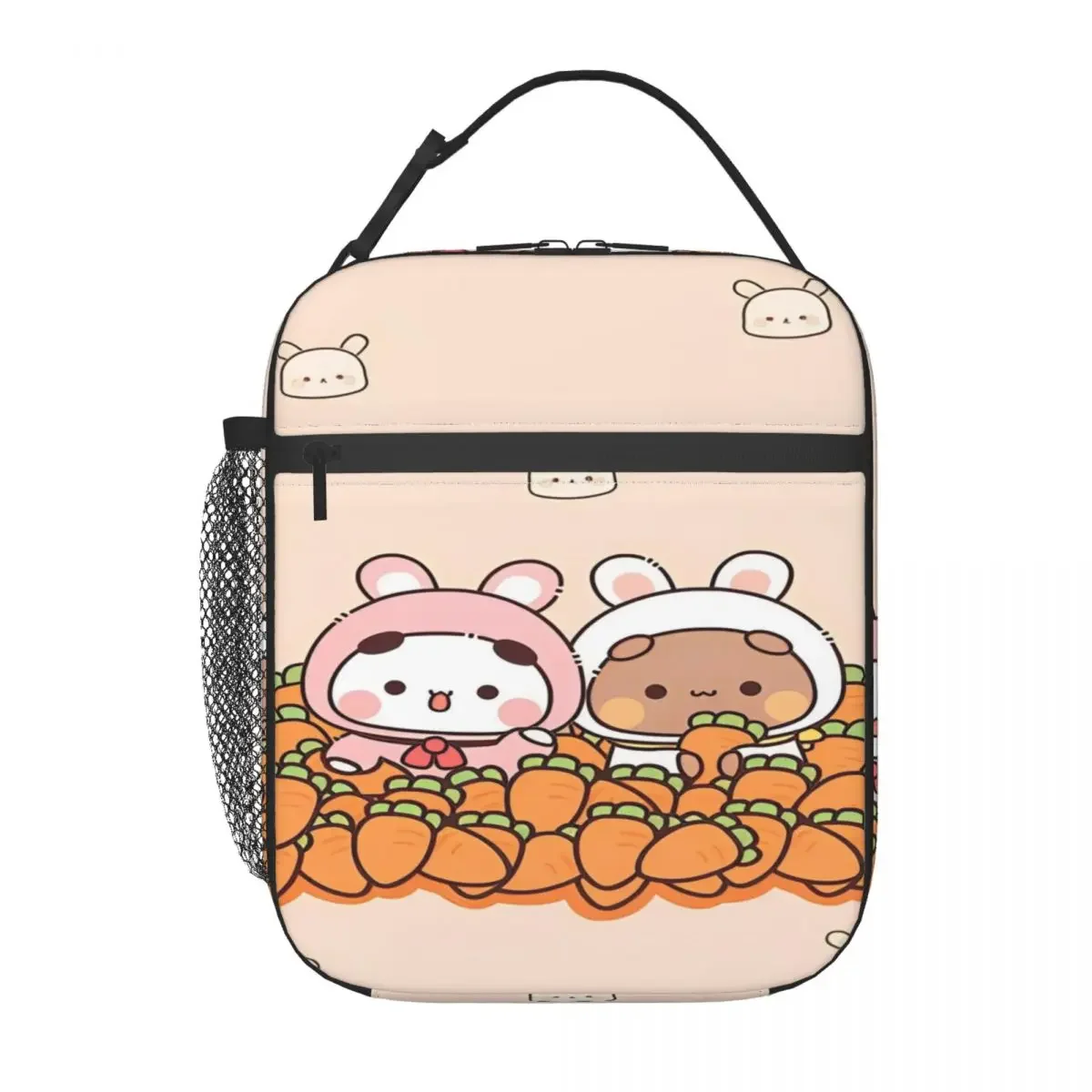 Cute Bubu And Dudu Bear Insulated Lunch Bags Food Container Bags Portable Cooler Thermal Lunch Boxes For Travel image 3