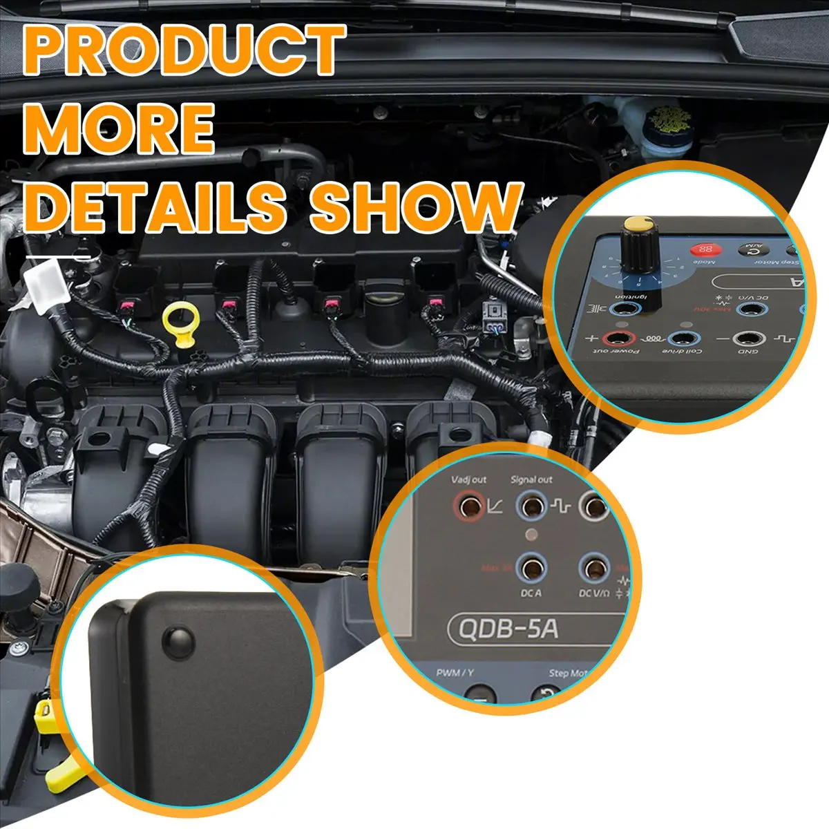 

Persevering- QDB 5A Drive Oscilloscope Multimeter Stepper Motor Ignition Coil PWM Signal Drive Tester,Valves Diagnostic Tool