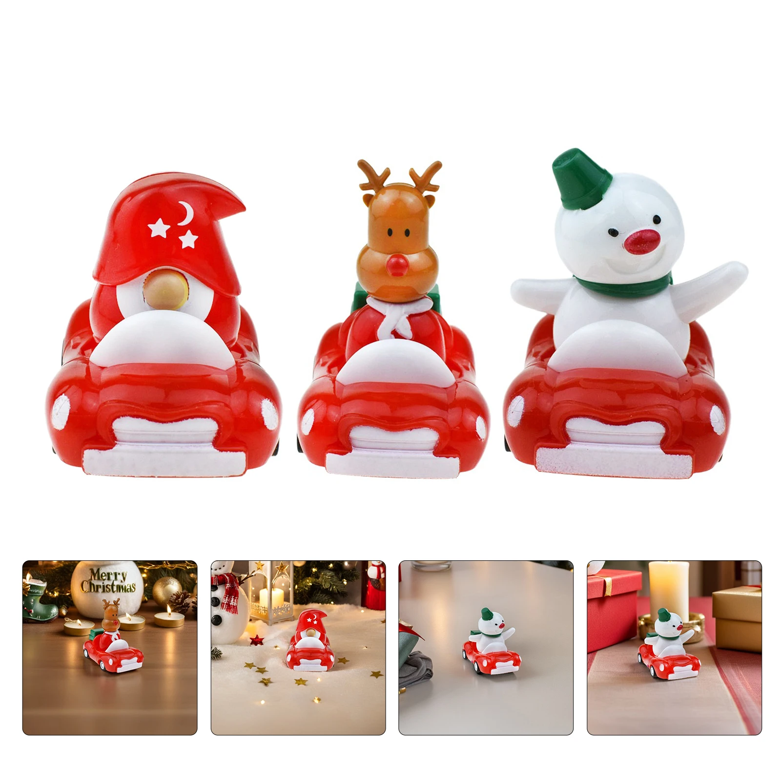 

6Pcs Christmas Pull Back Cars Santa Claus Snowman Friction Powered Vehicles Party Favors Stocking Stuffers Bulk