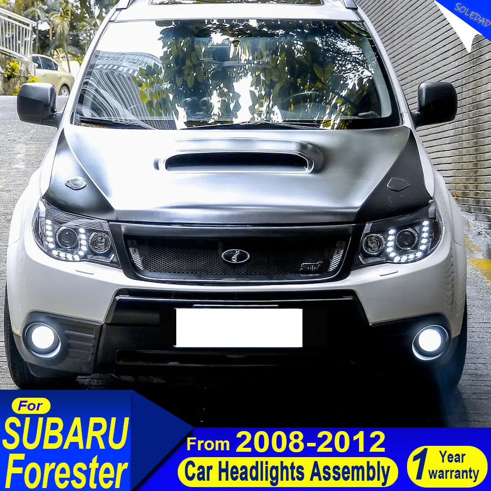 

Фара для SUBARU Forester 2008-2012, светодиодные ДХО, биксеноновые лампы, противотуманные фары, аксессуар для автомобиля Forester