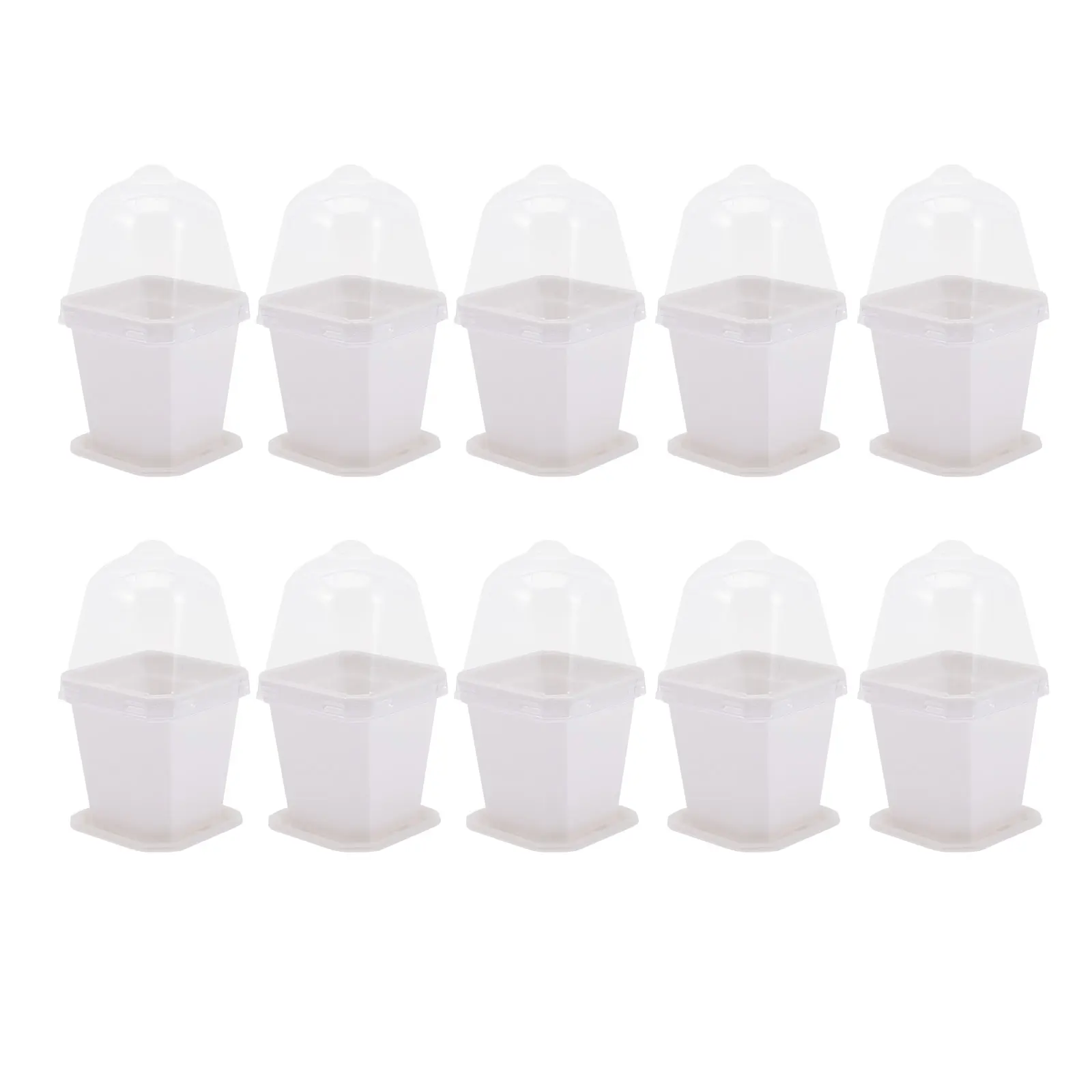

Holes Indoor 5 Plant Plastic Nursery Pots Planter White Abs Accessory Floral Containers Durable Sturdy Garden Yard Tools