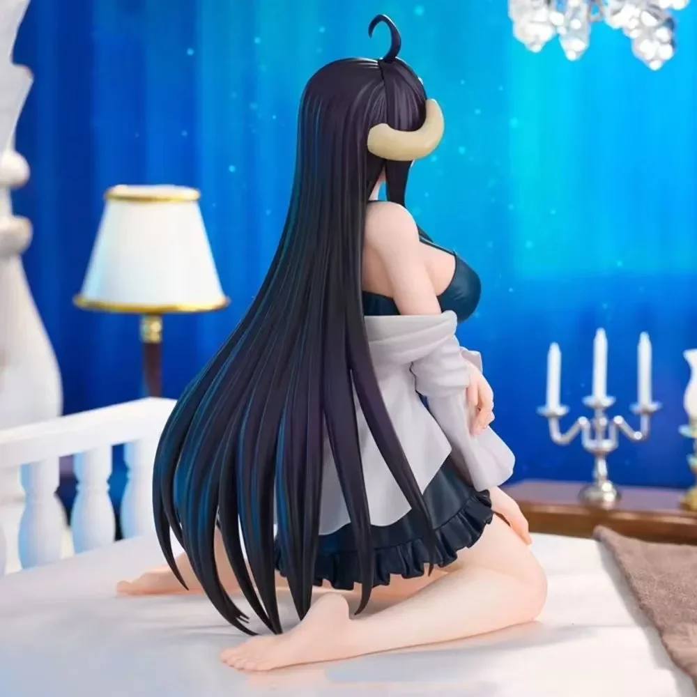 15cm overlord albedo posição ajoelhada anime menina figura modelo gk estátua meninos coleção decoração de mesa ornamento brinquedos presentes