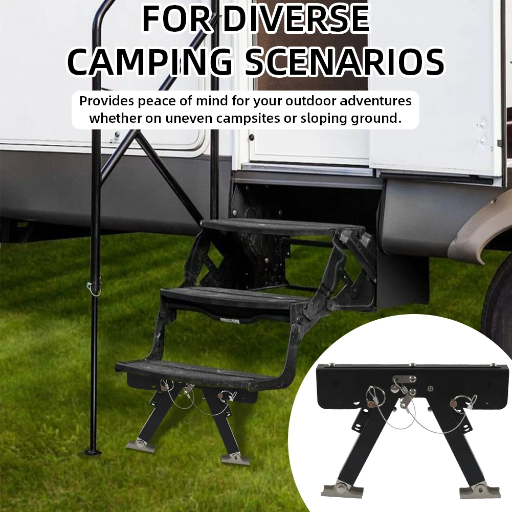 

RV Folding Step Board Bracket Height Ranges From 2.8in To 11.3in RV Step Stabilizer RV Entry Steps Stabilizer for Camping Car